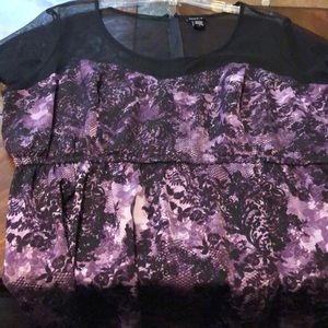 Torrid Size 3 Purple Babydoll Top